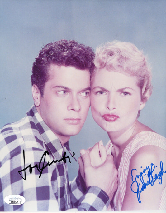 Janet Leigh & Tony Curtis Signed Photo 8x10 – JSA Authenticated QQ28740