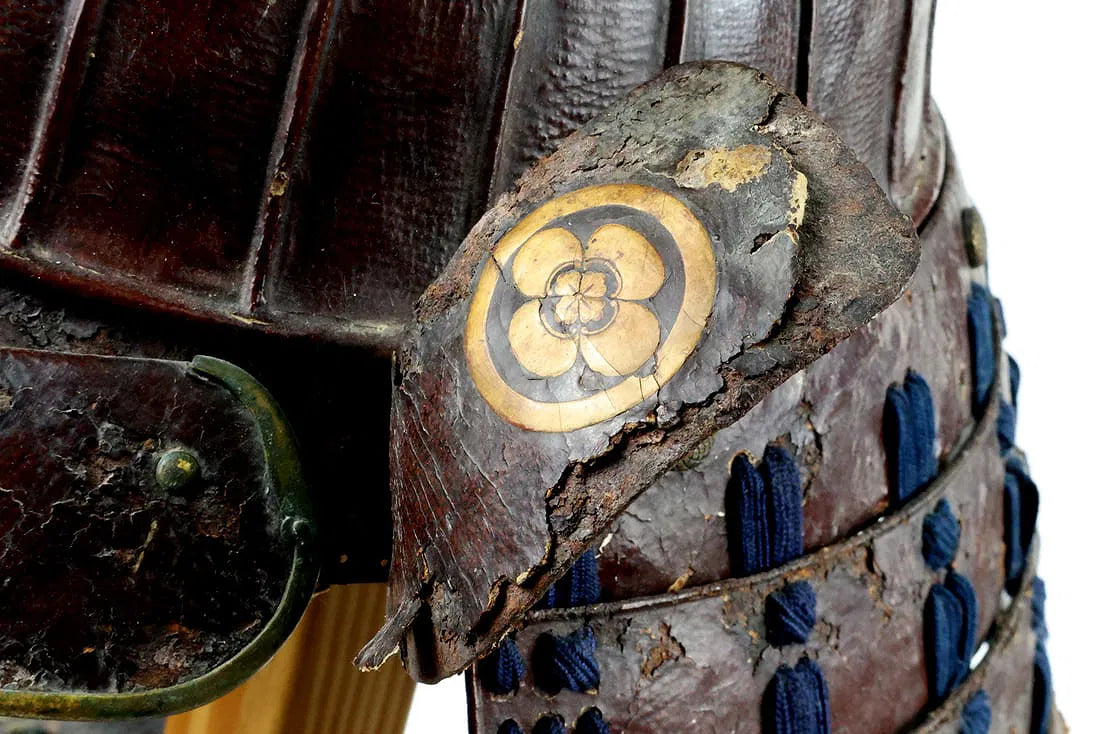 Japanese Samurai Edo Period Helmet - Armor + Breastplate - Helmet w/ Crest