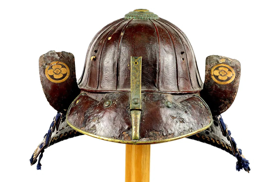 Japanese Samurai Edo Period Helmet - Armor + Breastplate - Helmet w/ Crest
