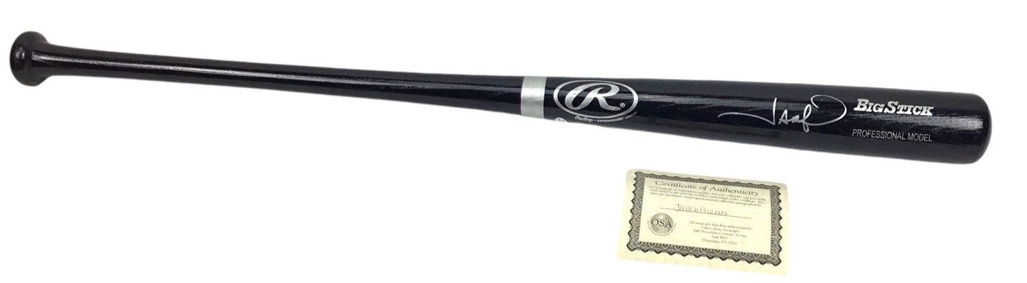 Jason Giambi Signed Black Rawlings Adirondack Big Stick Wooden Baseball Bat