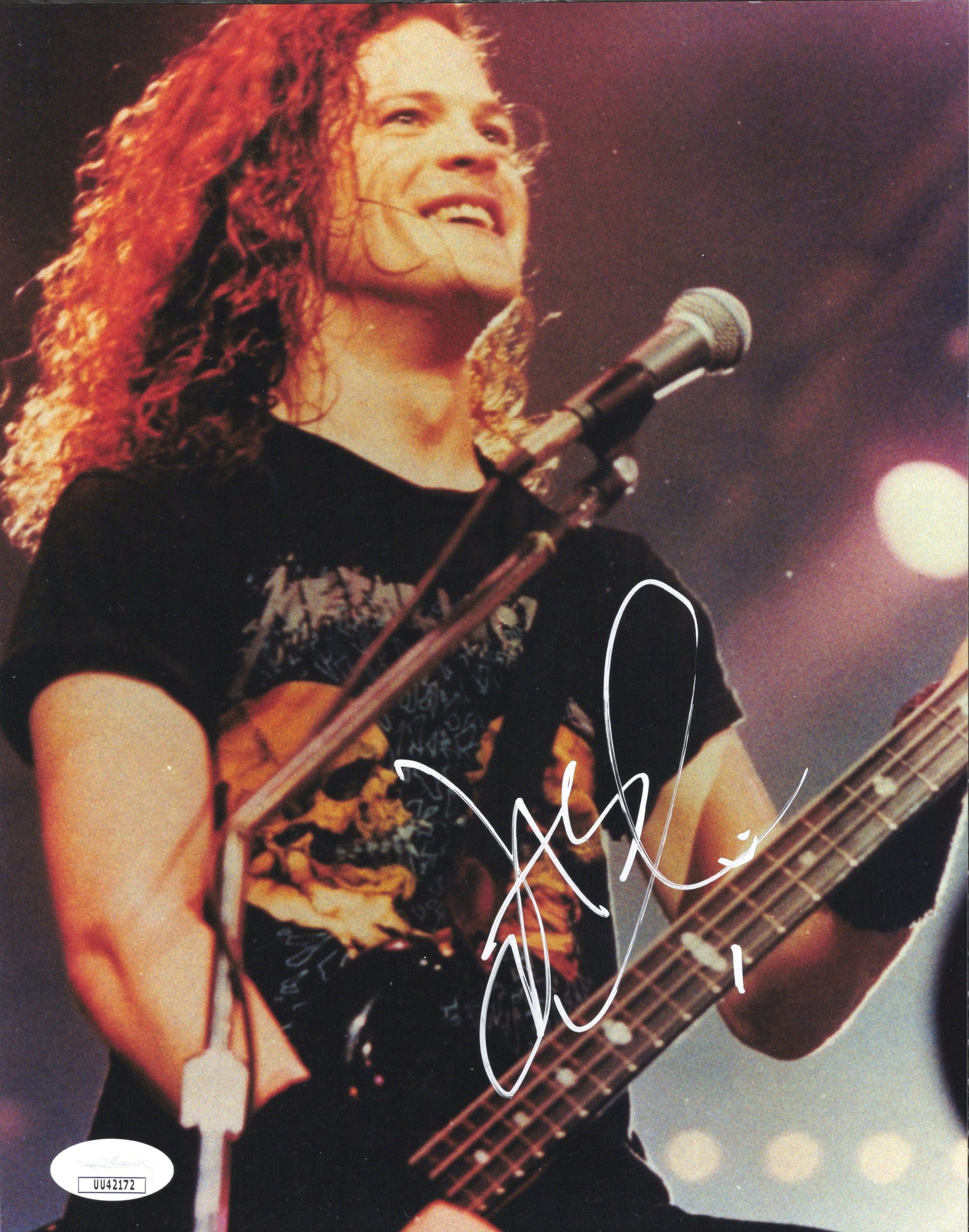 Jason Newsted Signed Photo Metallica On Stage JSA & PSA LOA