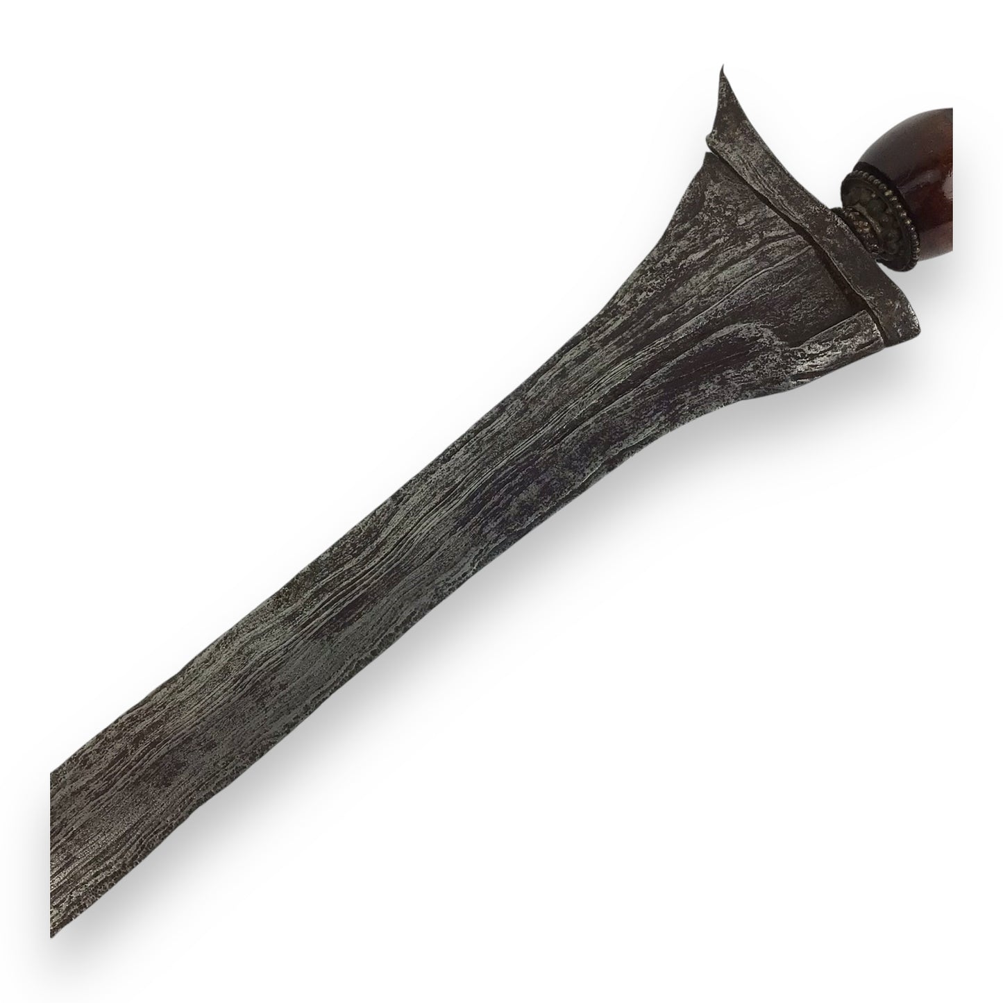 Javanese 18-19thC Pamor Meteorite Blade Keris Kris – Silvered Sheath Dagger