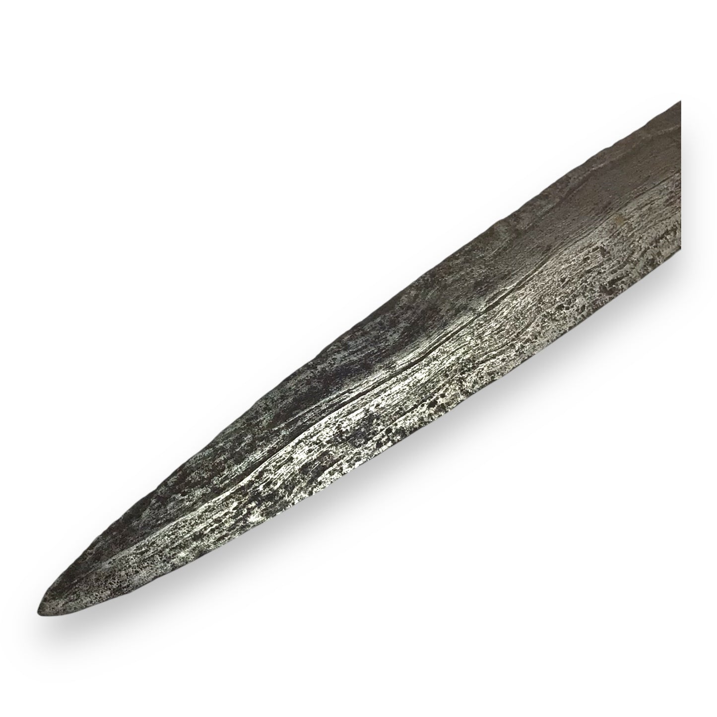 Javanese 18-19thC Pamor Meteorite Blade Keris Kris – Silvered Sheath Dagger