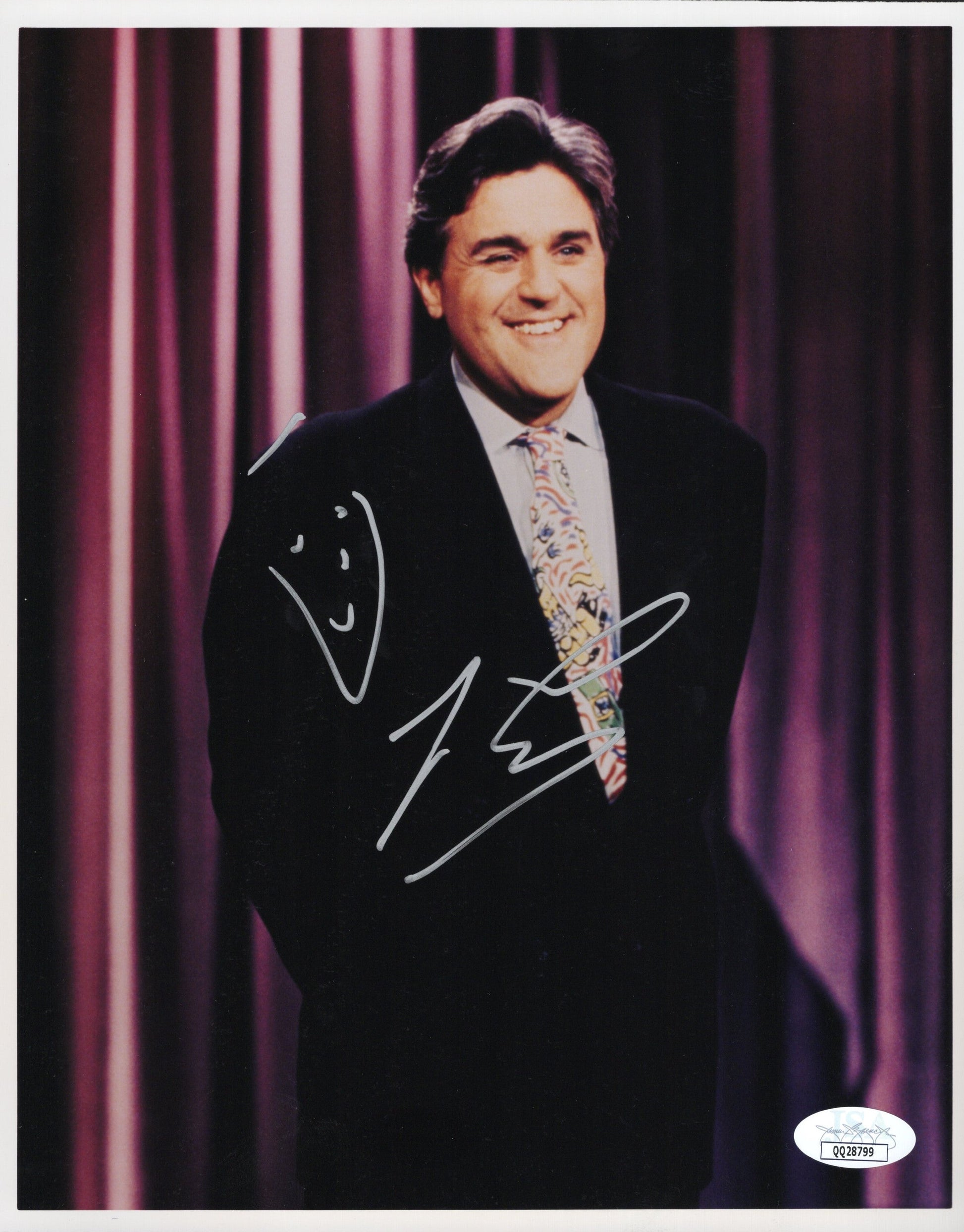 Jay Leno of The Tonight Show with Jay Leno Signed Photo 8x10, JSA and PSA Letter Double Certified Authentic QQ28799