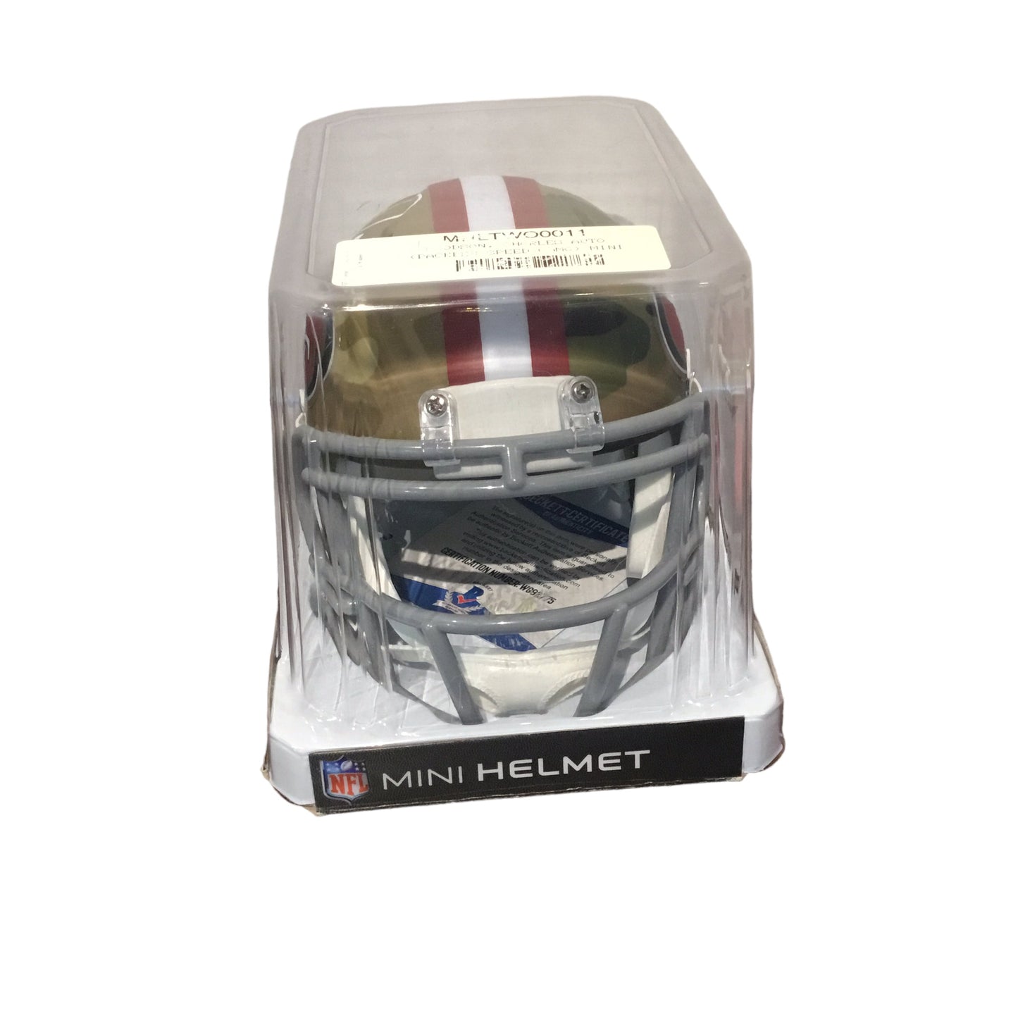 Jeff Garcia San Francisco 49ers Camo Alternate Mini Helmet Beckett COA