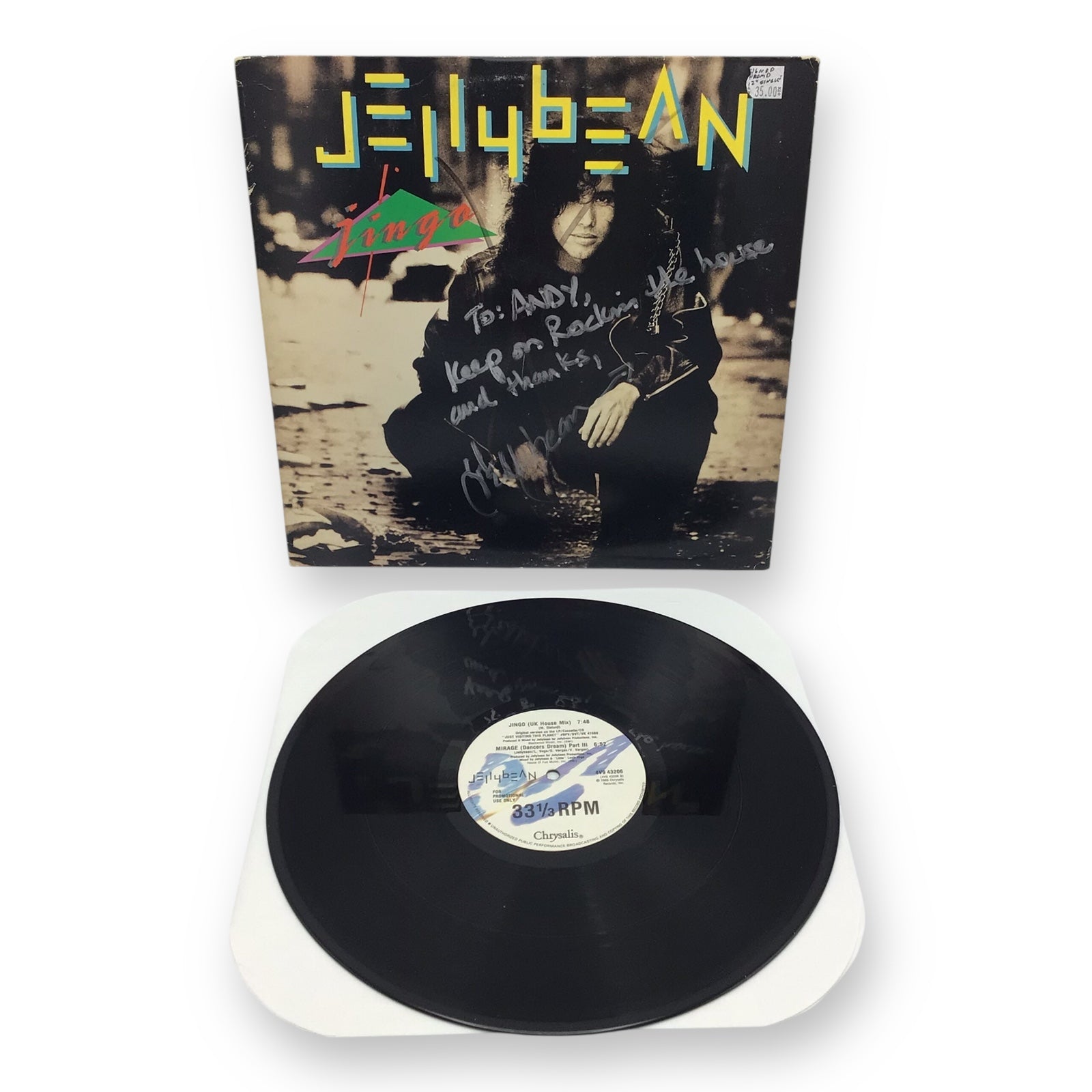 Jellybean – Jingo Vinyl 12" Single | Signed Copy, Preowned