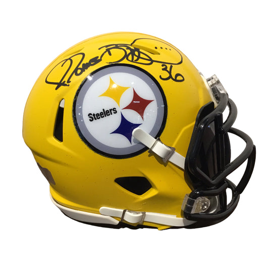 Jerome Bettis Autographed Yellow Steelers Mini Helmet with Radtke Certification