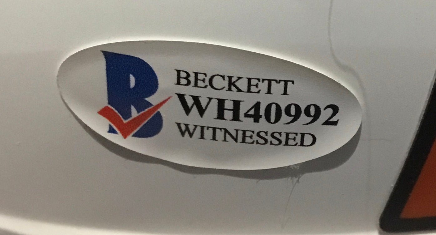 Jerry Jeudy Autographed Denver Bronco White Mini Helmet with Beckett Certification