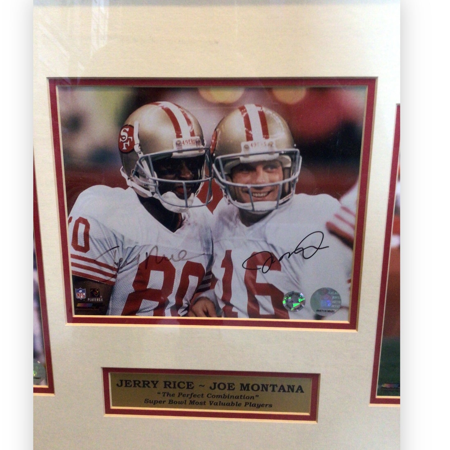Jerry Rice & Joe Montana San Francisco 49ers Signed Framed Photo Collage