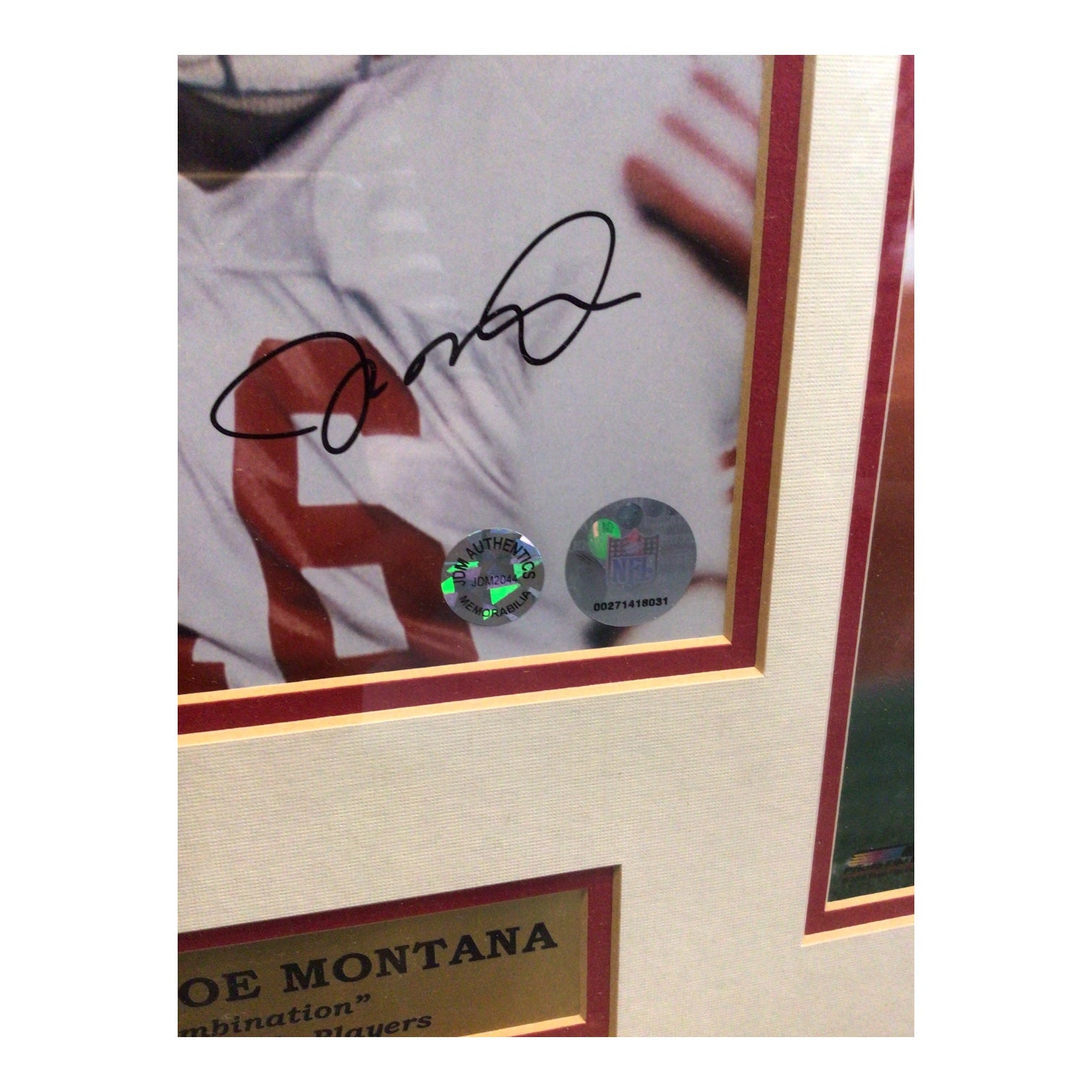 Jerry Rice & Joe Montana San Francisco 49ers Signed Framed Photo Collage