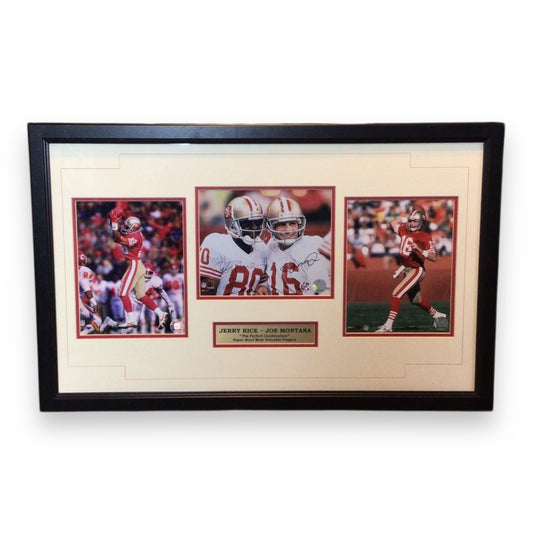 Jerry Rice & Joe Montana San Francisco 49ers Signed Framed Photo Collage