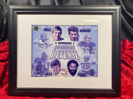 Jethro Pugh & Bob Lilly Autographed 8x10 Photo Dallas Cowboys /500 Framed