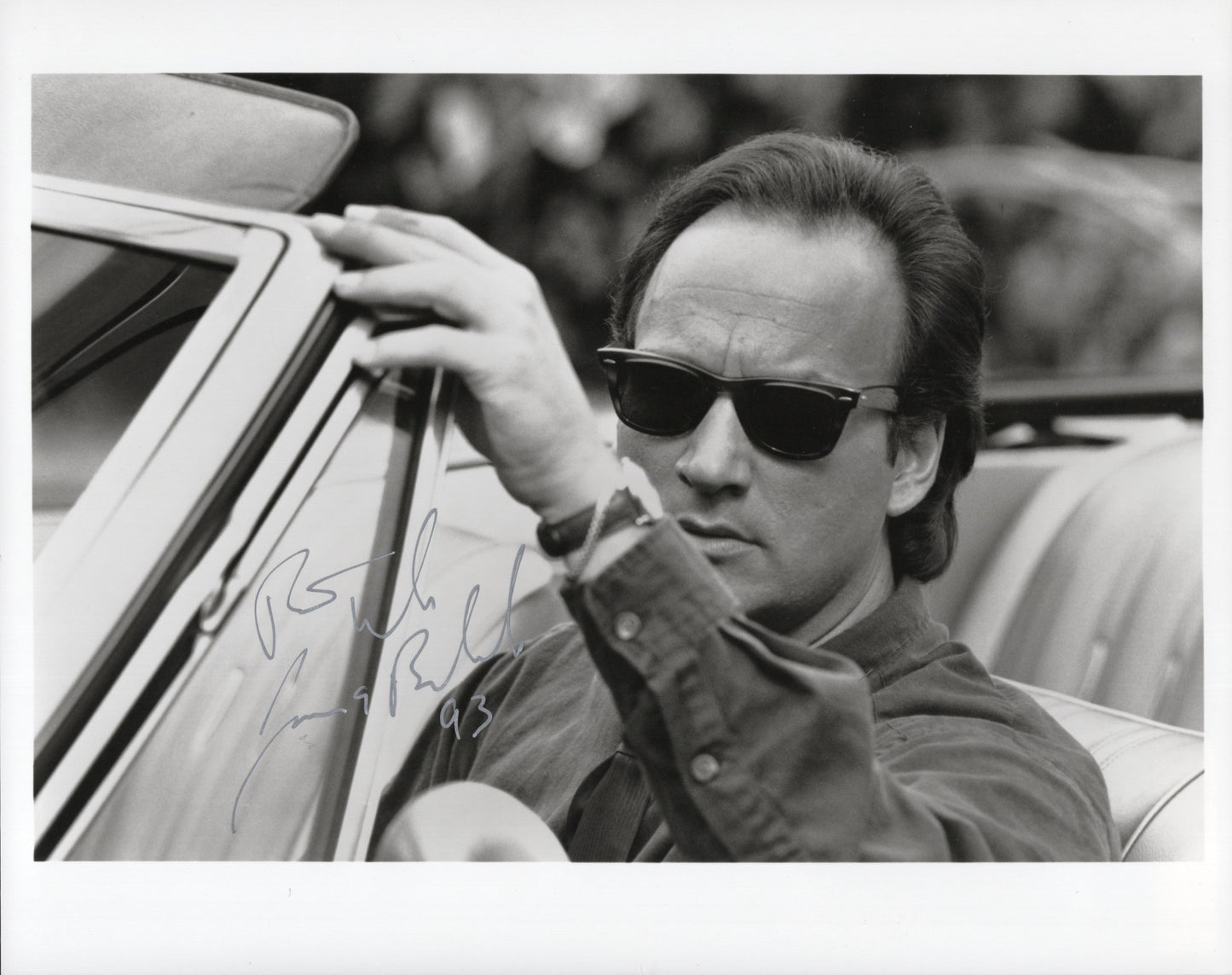 Jim Belushi in Sunglasses Signed Photo 8x10 B&W, PSA Letter Certified Authentic