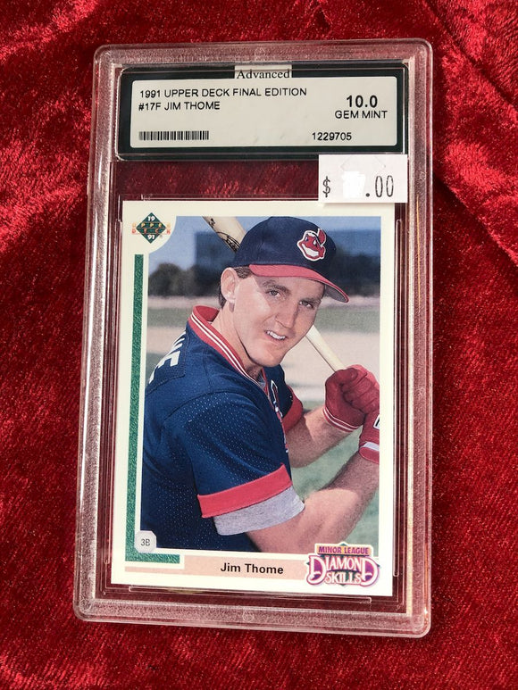 Jim Thome Cleveland Indians 1991 Upper Deck Final Edition # 17F Rookie Card