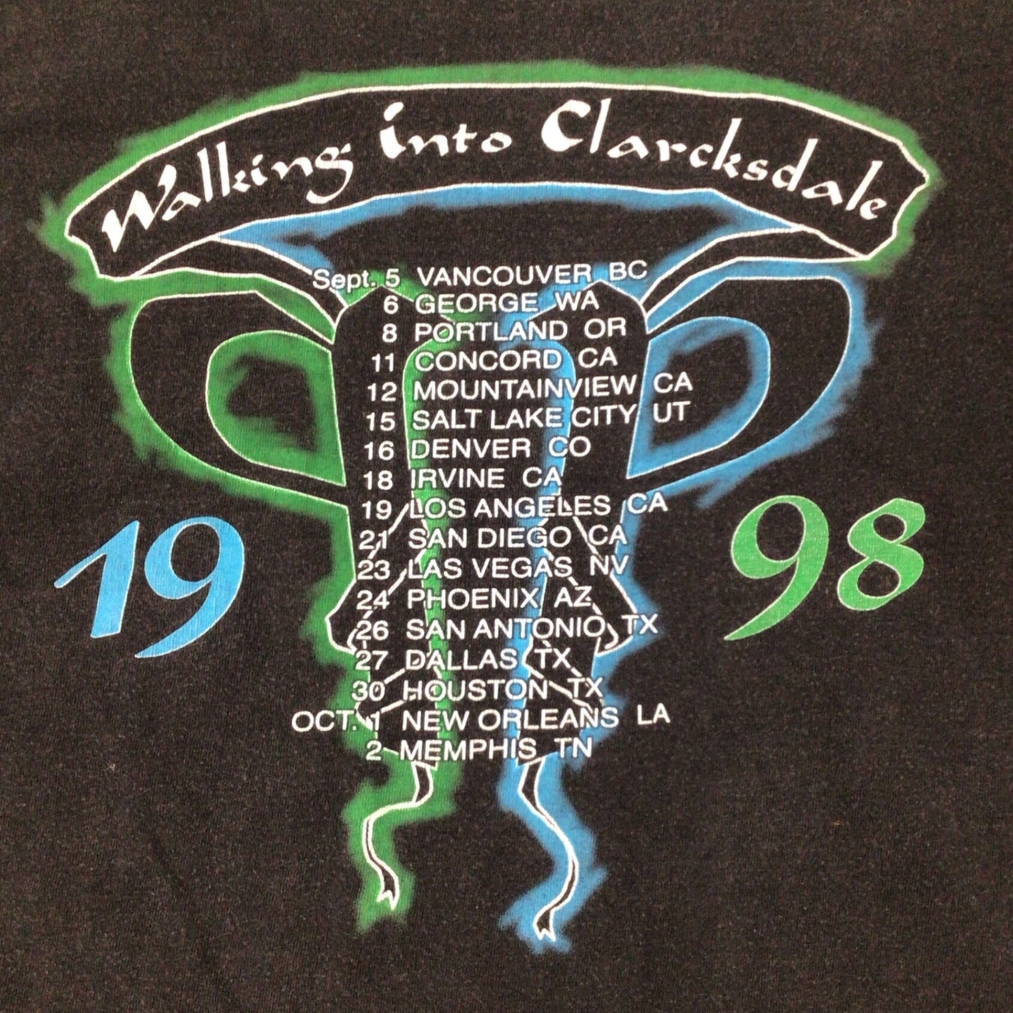 Jimmy Page/Robert Plant Walking Into Clarcksdale 98' Tour - Concert T-Shirt