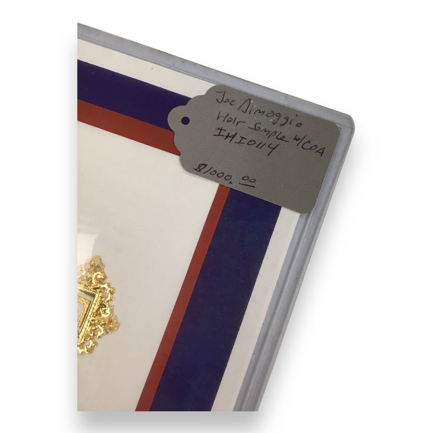 Joe Dimaggio Hair Clipping with Certificate of Authenticity