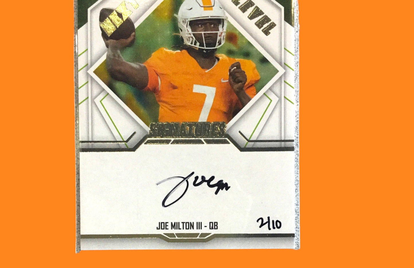 Joe Milton III 2024 SAGE HIT Low Autographed Next Level Gold 2/10