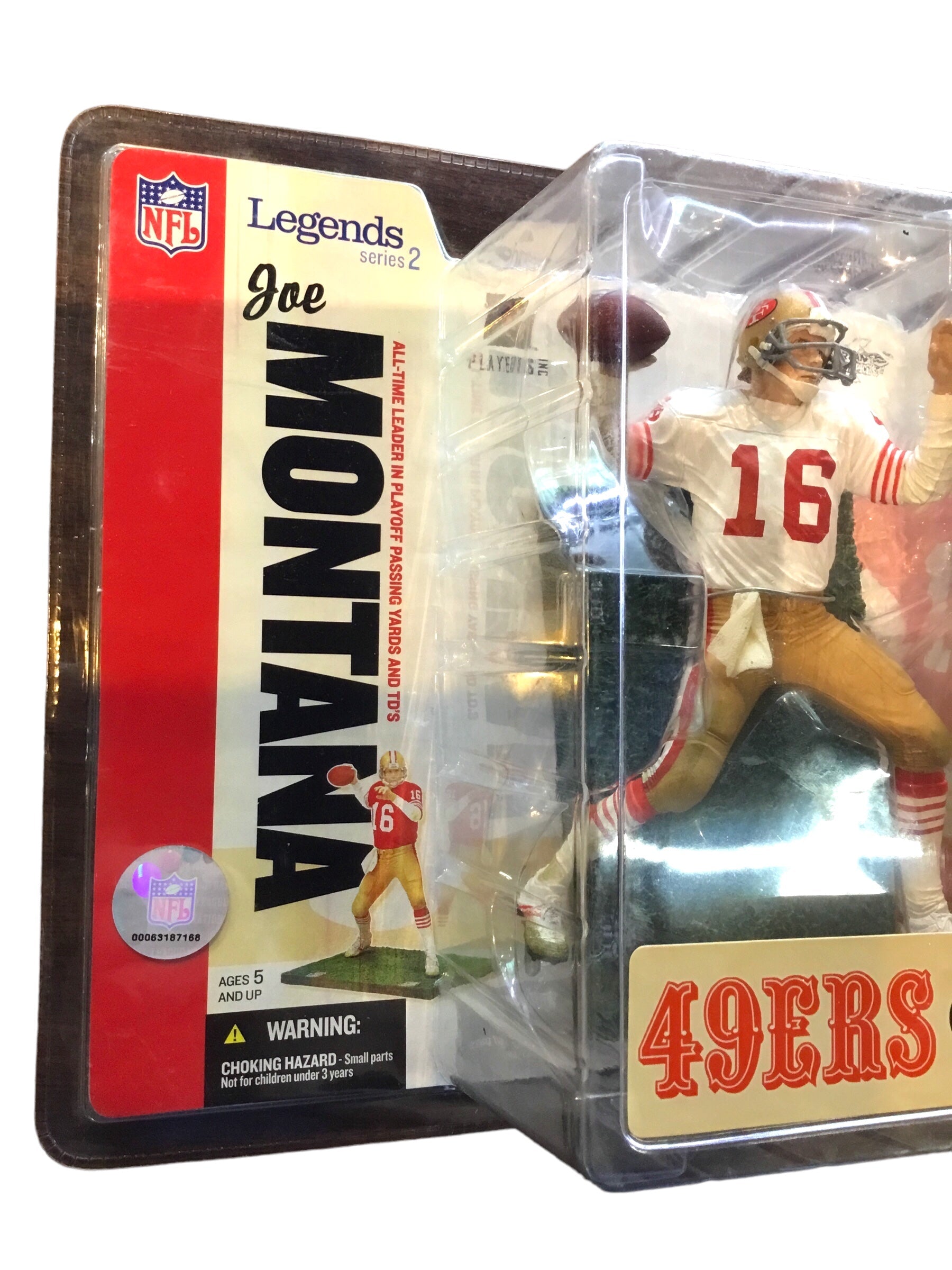 Joe Montana McFarlane NFL Legends 2006 White Uniform variation Series 2 Football Figure