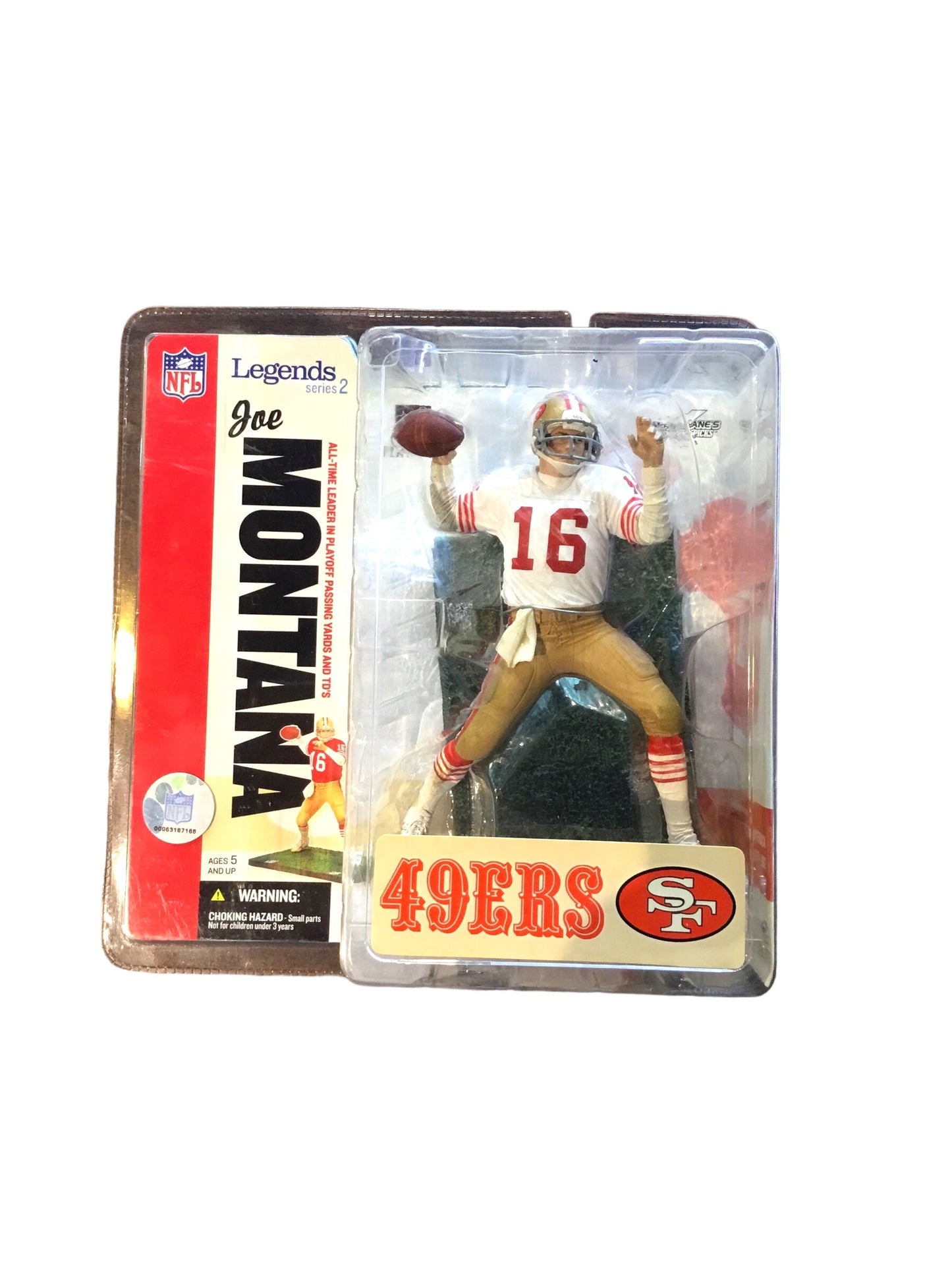 Joe Montana McFarlane NFL Legends 2006 White Uniform variation Series 2 Football Figure