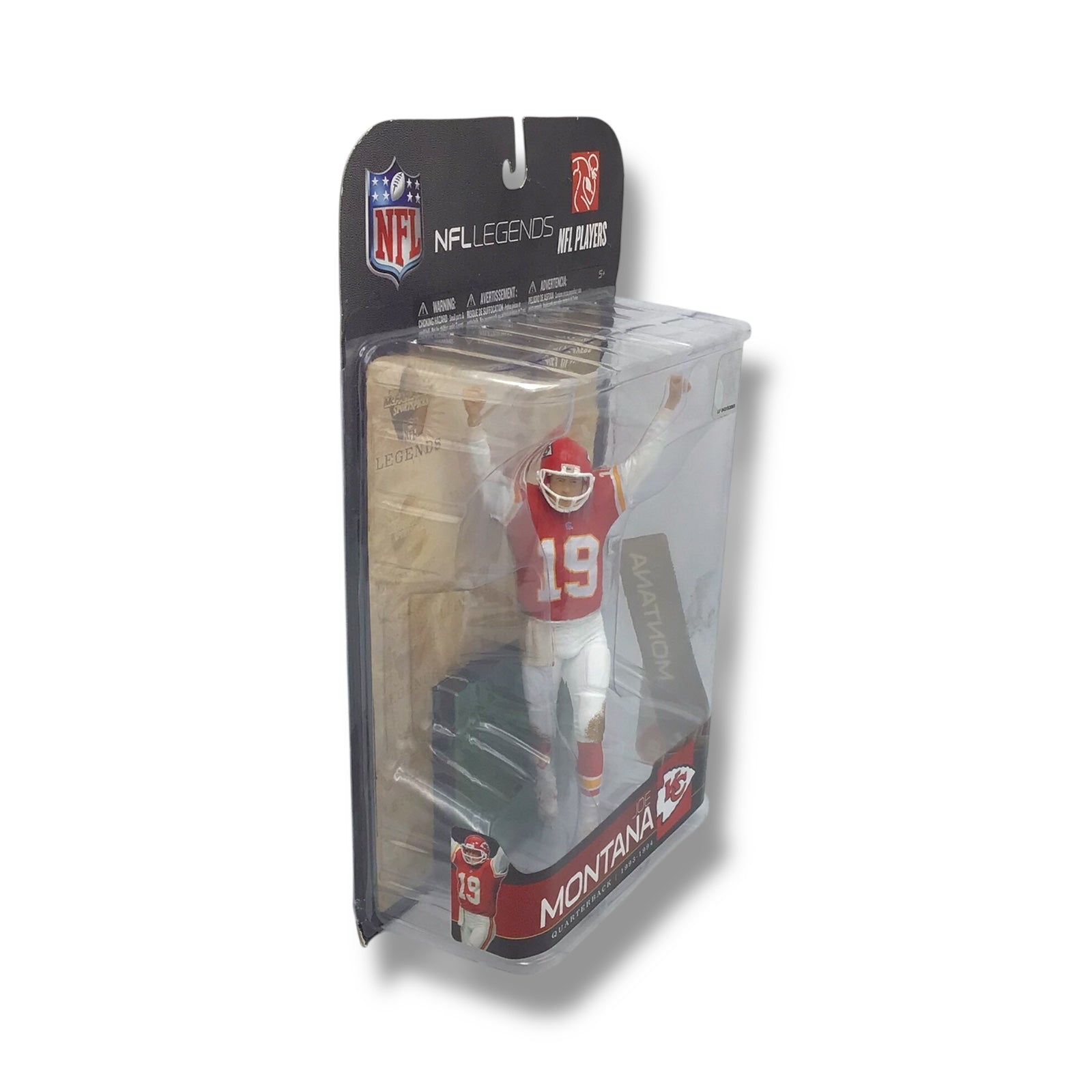 Joe Montana McFarlane NFL Legends 2009 Figure Chiefs QB Red Uniform NIB
