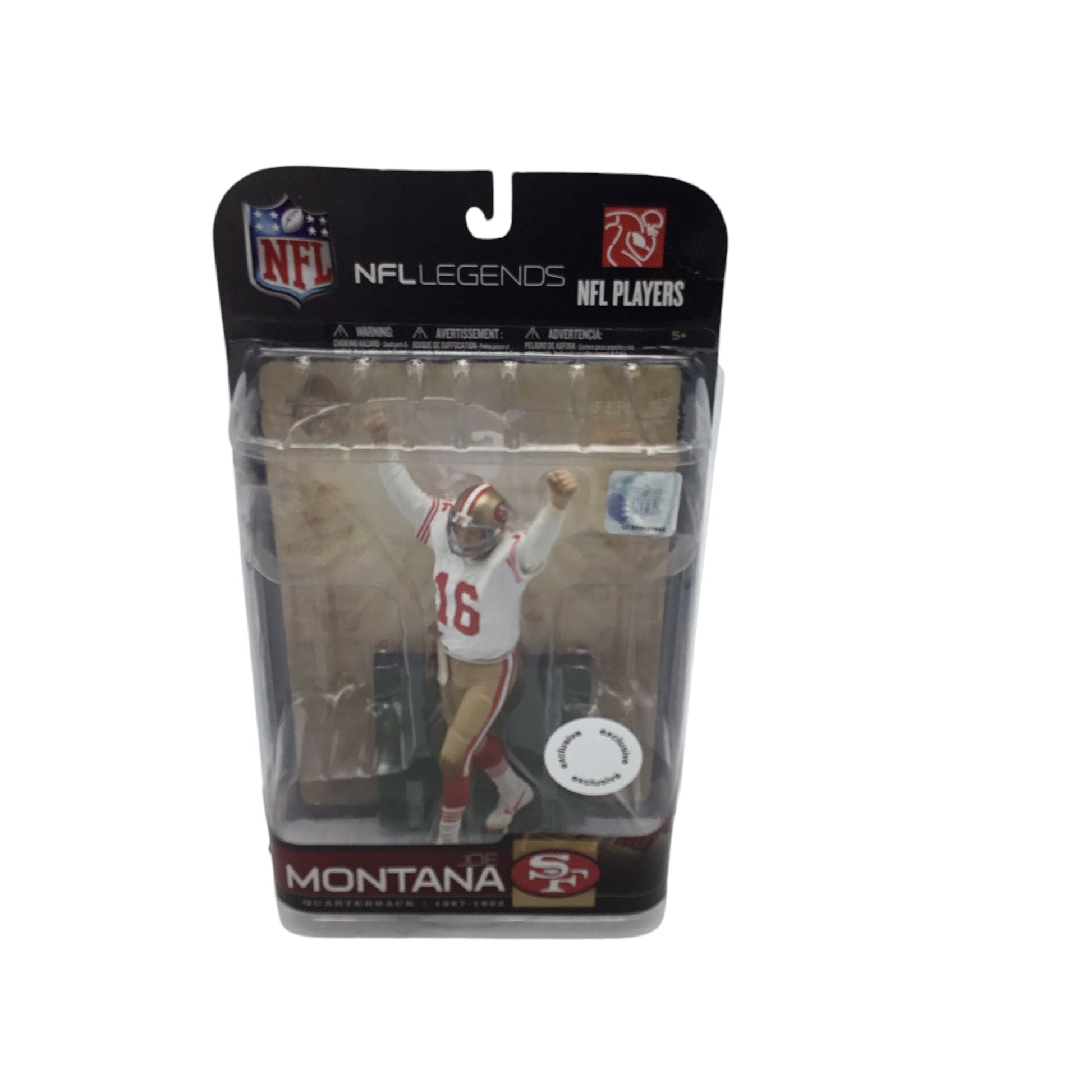 Joe Montana McFarlane NFL Legends 2009 Football Figure White Jersey Exclusive