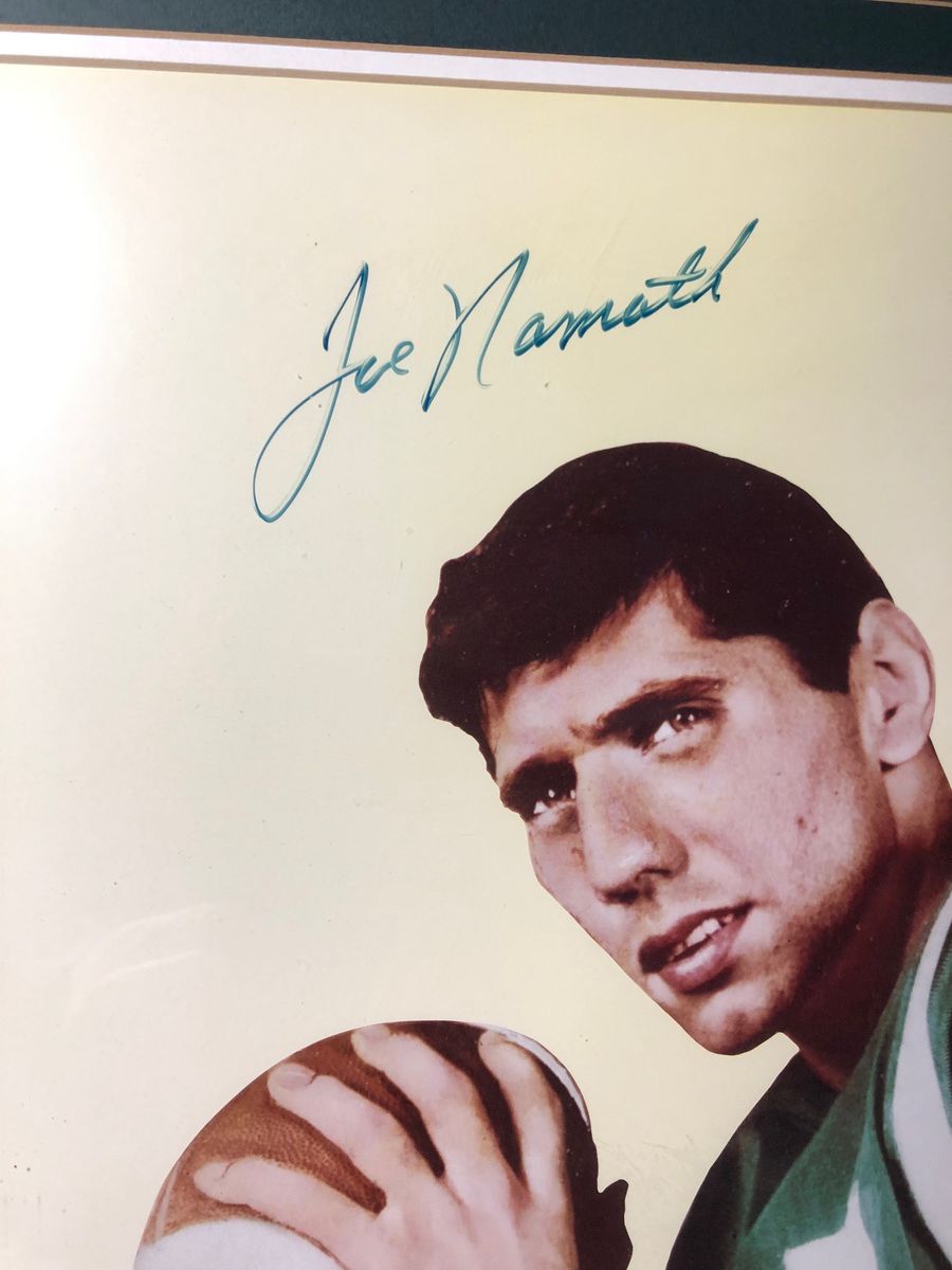 Joe Namath Signed Topps 1965 Style Photo New York Jets Framed 8x10