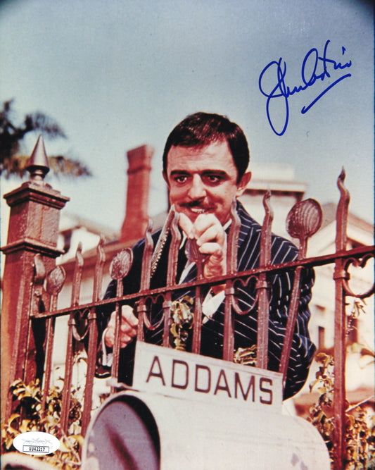 John Astin in The Addams Family Signed Photo 8x10, JSA and PSA Letter Double Certified Authentic UU42217