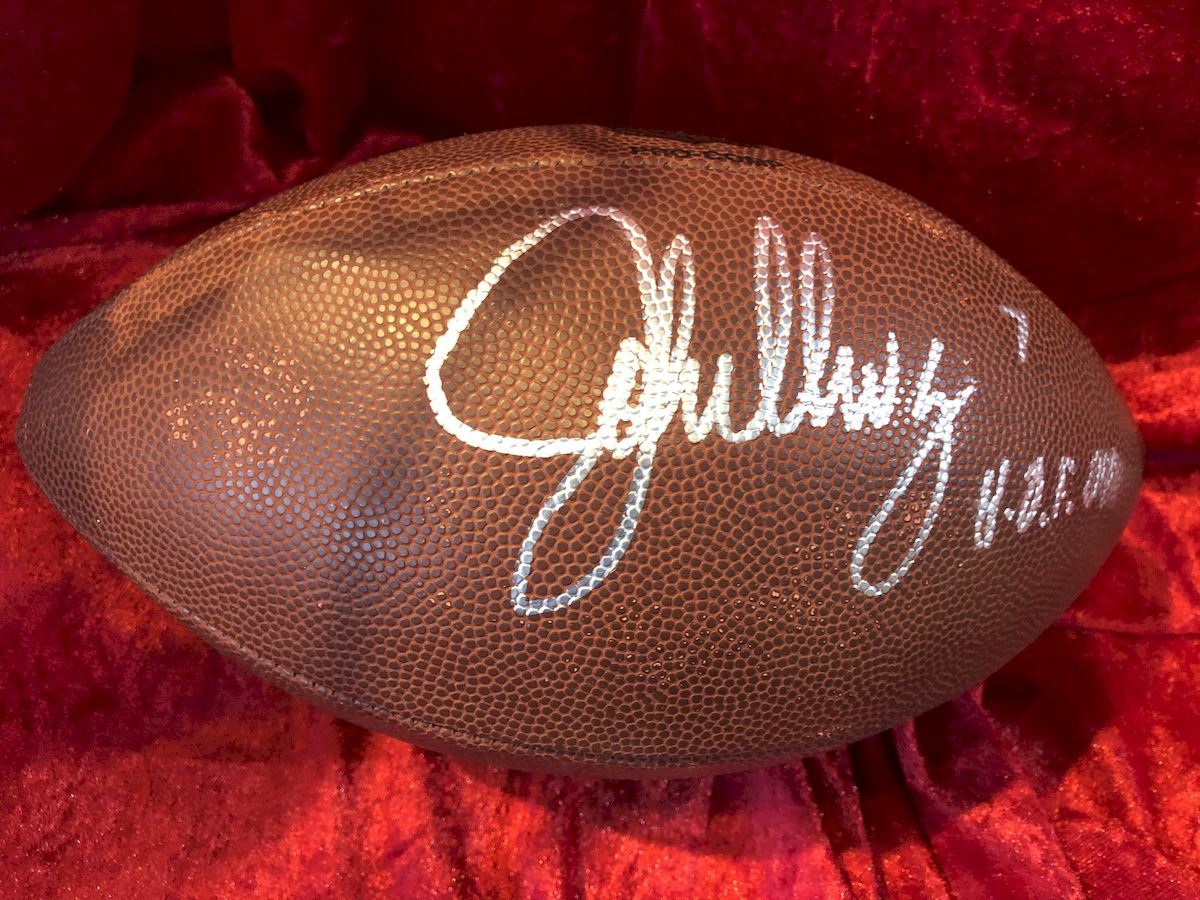 John Elway Autographed Authentic Wilson Football