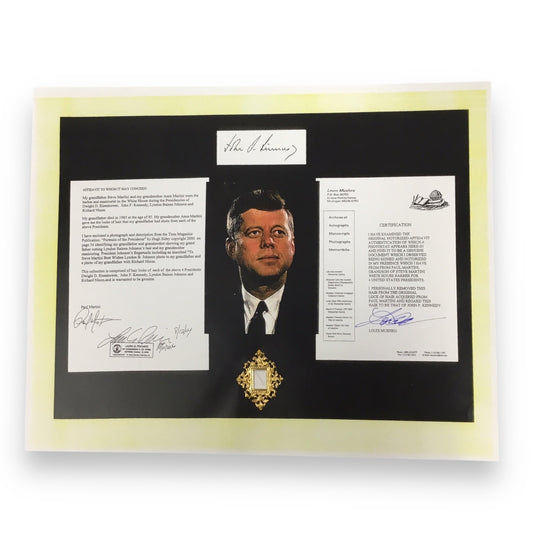 John F. Kennedy Hair Clipping with Certificate of Authenticity