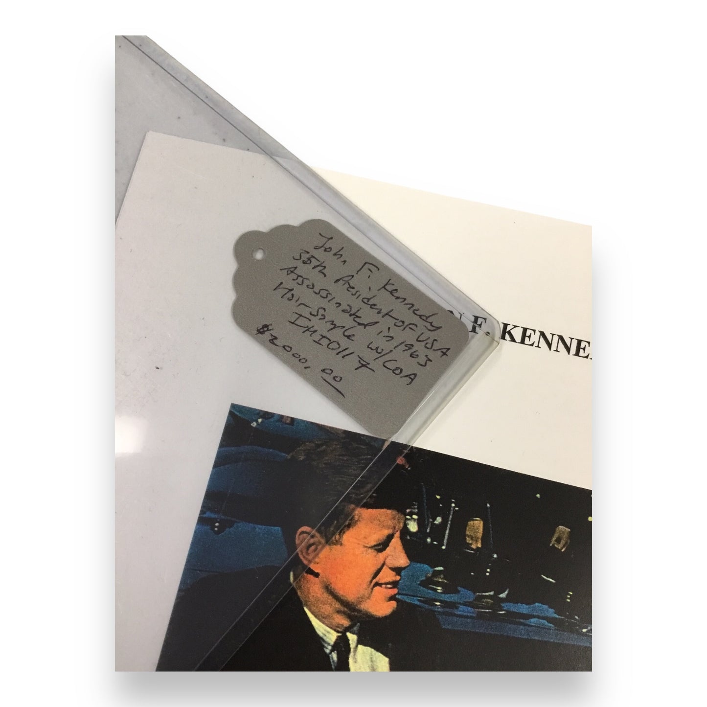 John F. Kennedy Hair Sample with Certificate of Authenticity