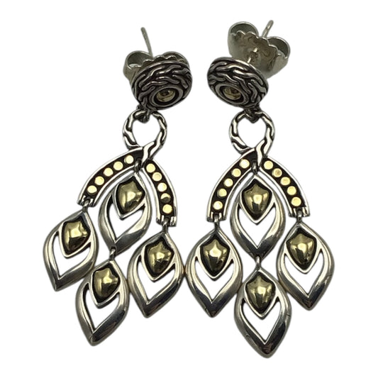 John Hardy Sterling Silver 18k Gold Legends Naga Dangle Chandelier Earrings