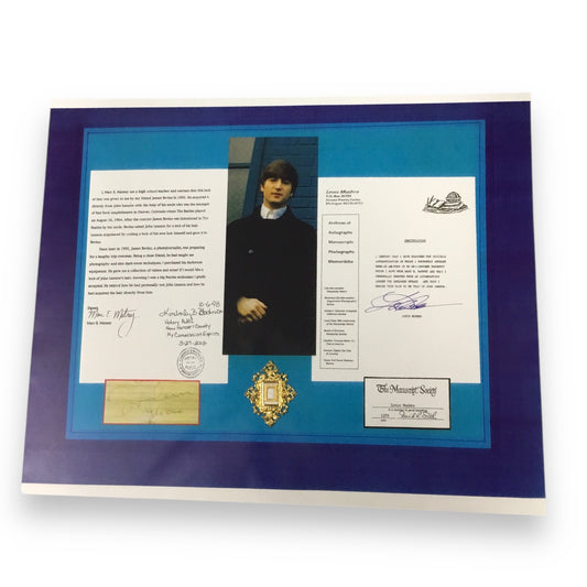 John Lennon Hair Clipping with Certificate of Authenticity