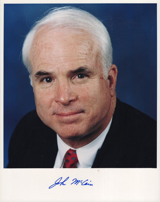 John McCain Signed Photo 8x10, Senator John McCain Autograph