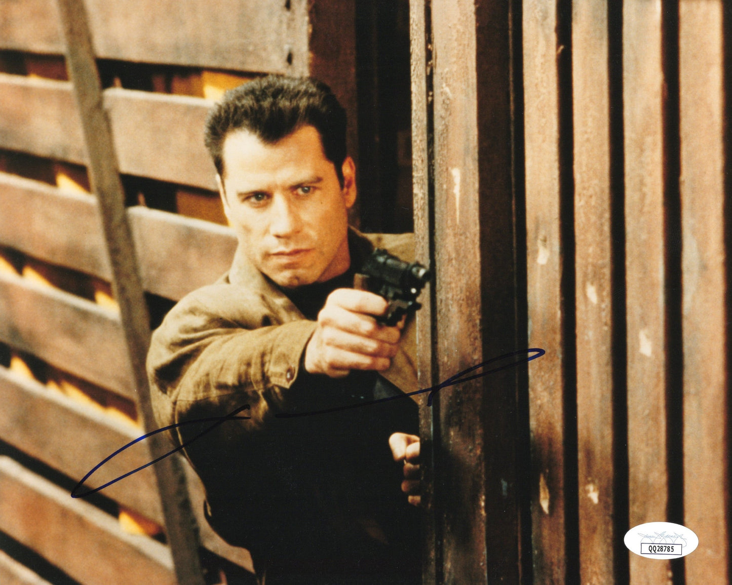 John Travolta Signed Photo 8x10 Face/Off Autograph JSA & PSA Letter QQ28785