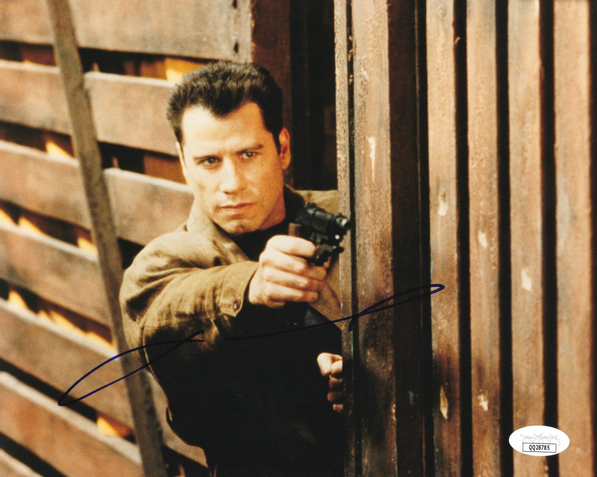 John Travolta Signed Photo 8x10 Face/Off Autograph JSA & PSA Letter QQ28785