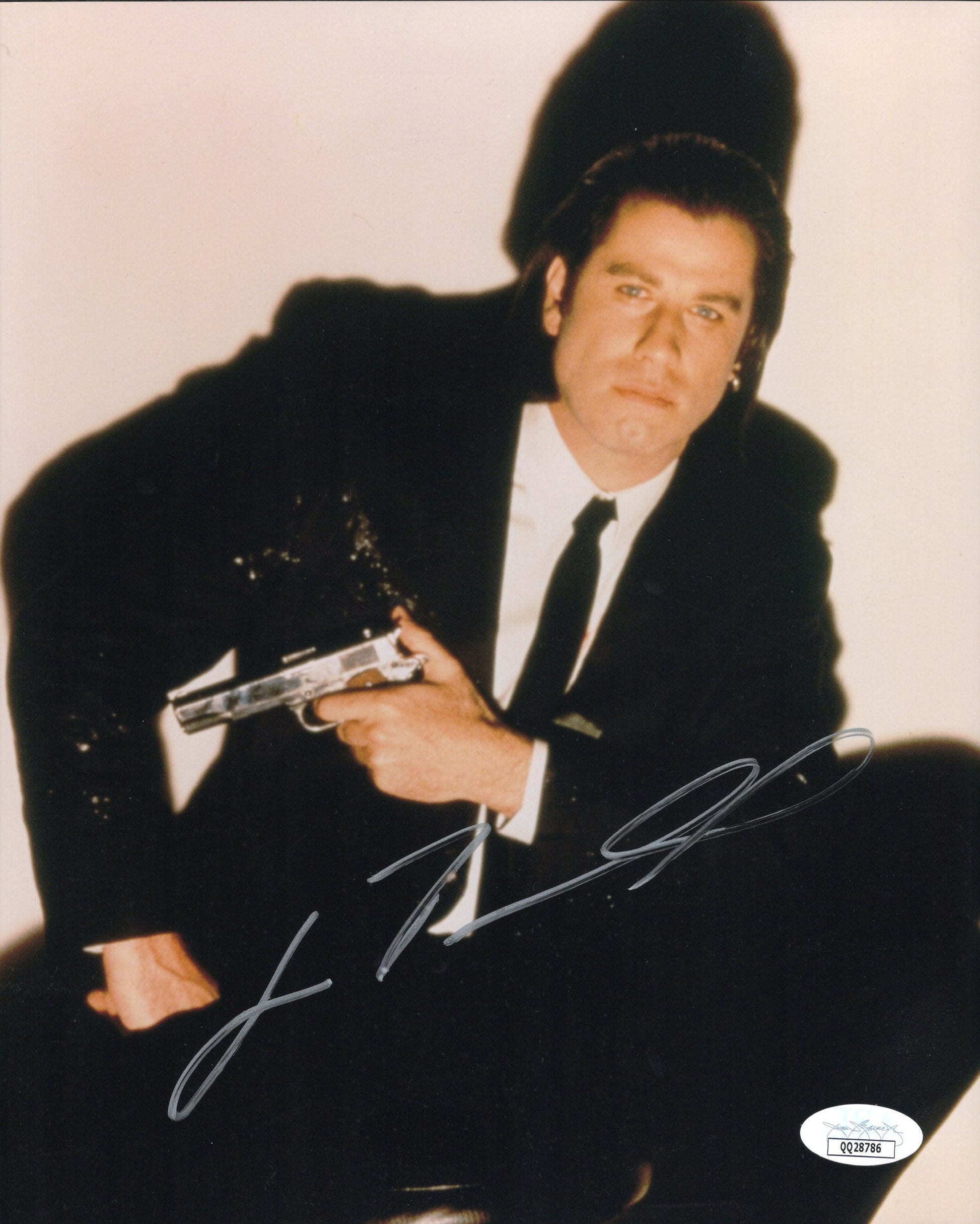 John Travolta in Pulp Fiction Signed Photo 8x10, JSA and PSA Letter Double Certified Authentic QQ28786