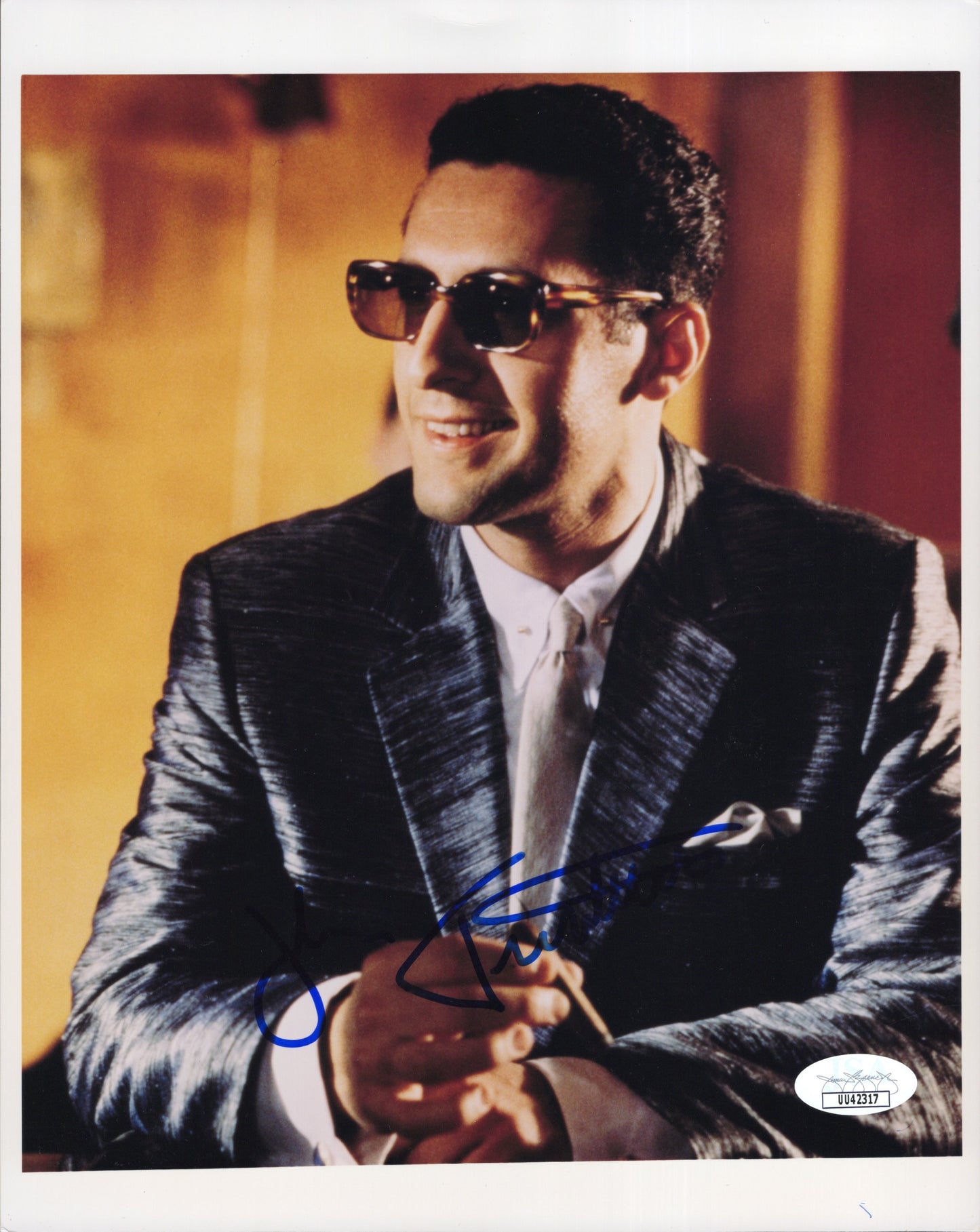 John Turturro Signed 8x10 Photo JSA & PSA | Rare Barton Fink-Era Grey Suit Portrait