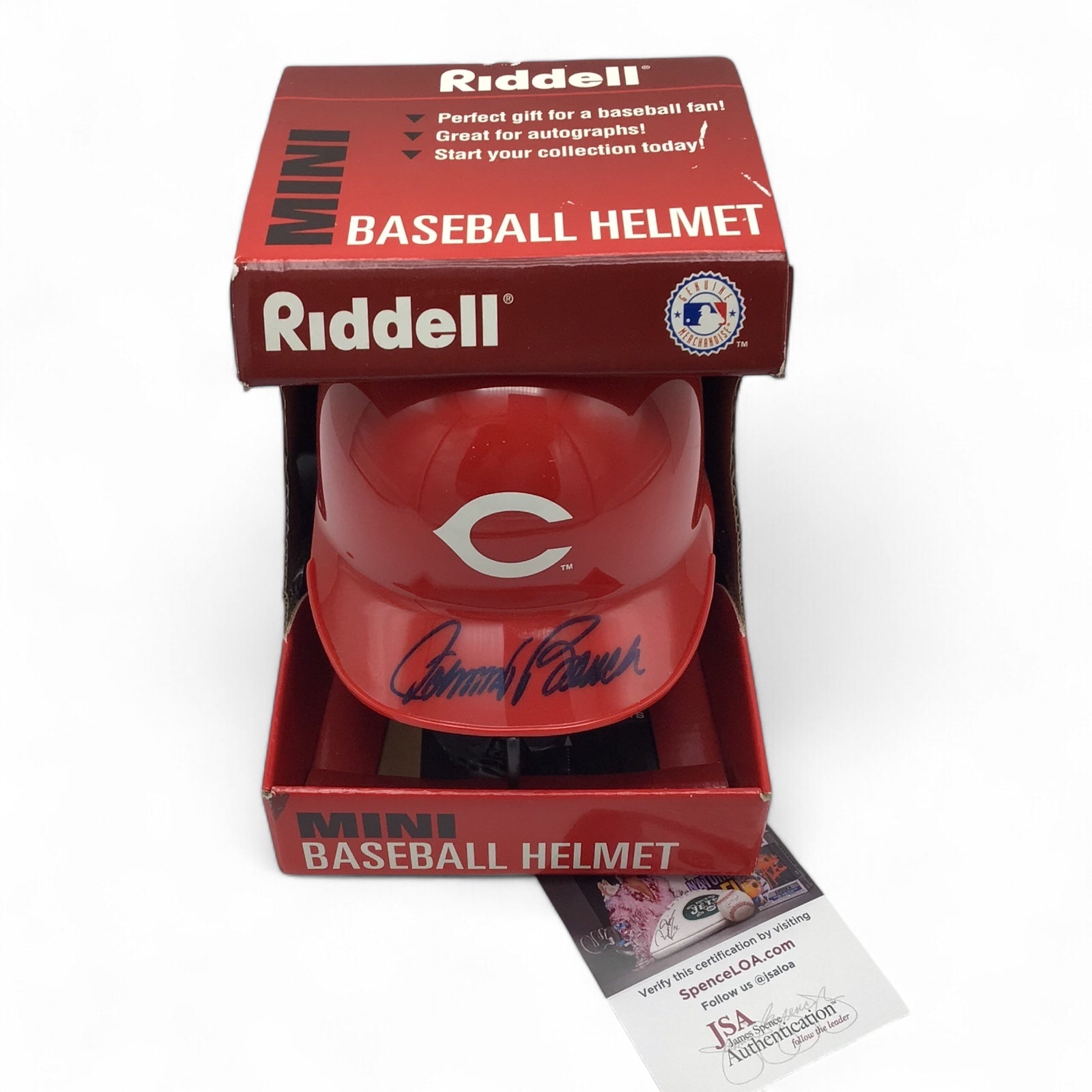 Johnny Bench Signed Cincinnati Reds Mini Baseball Helmet - JSA Certified