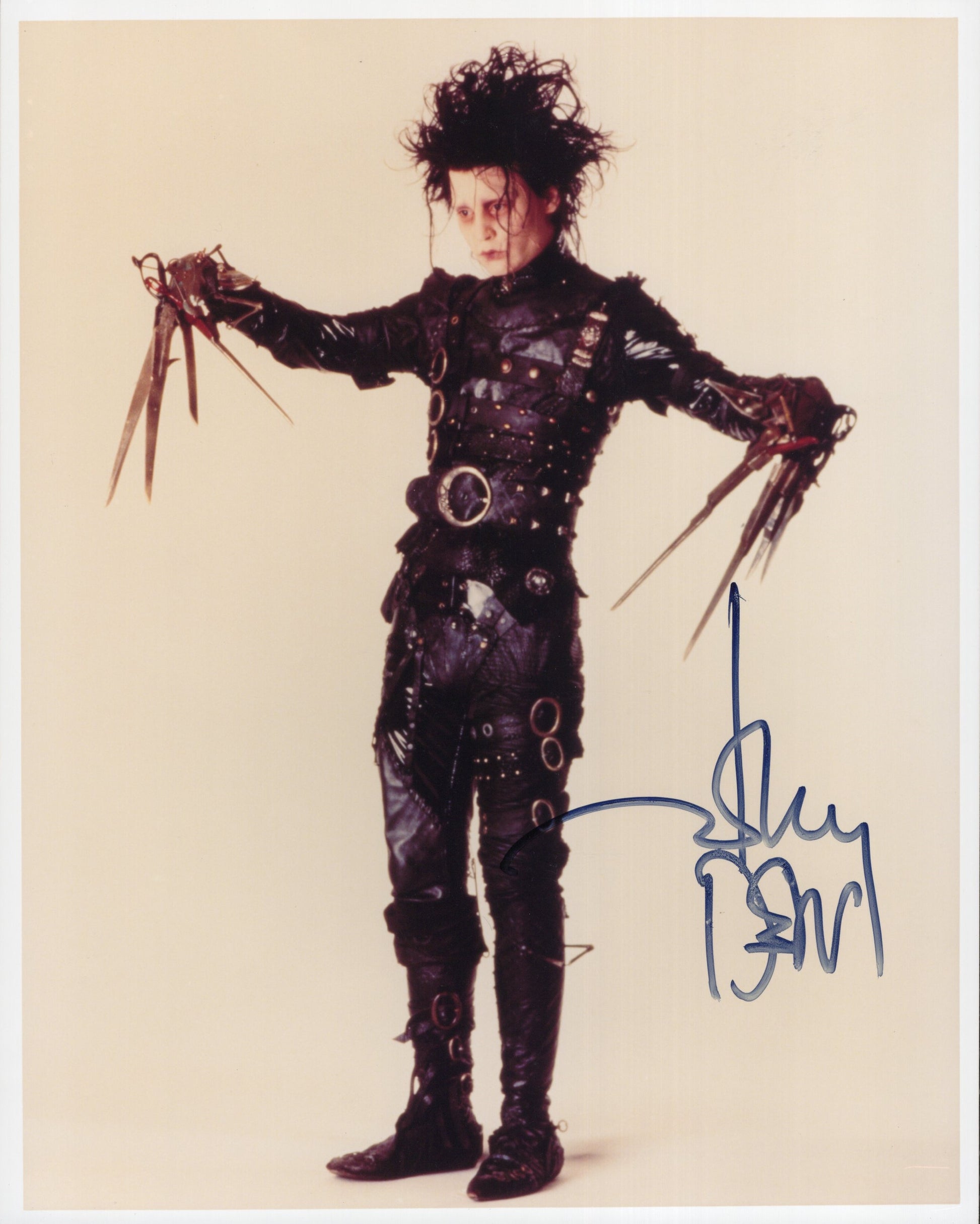 Johnny Depp Signed Photo 8x10, Johnny Depp Autograph as Edward Scissorhands with Silver Authentication Sticker DCF14085