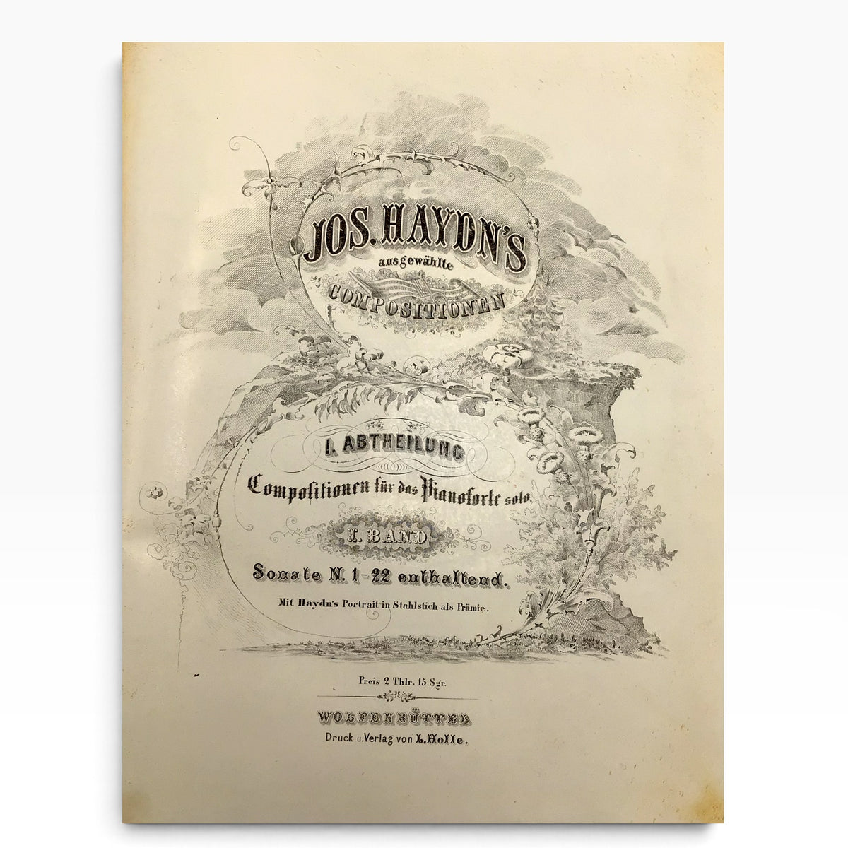 Joseph Haydn's Selected Solo Piano Sonatas 1800s – Antique Sheet Music - German