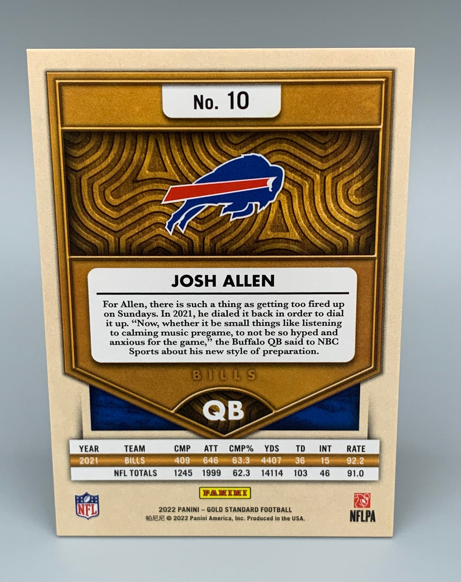 Josh Allen Gold Standard No.10 10/30 Trading Card – Collectors Crossroads