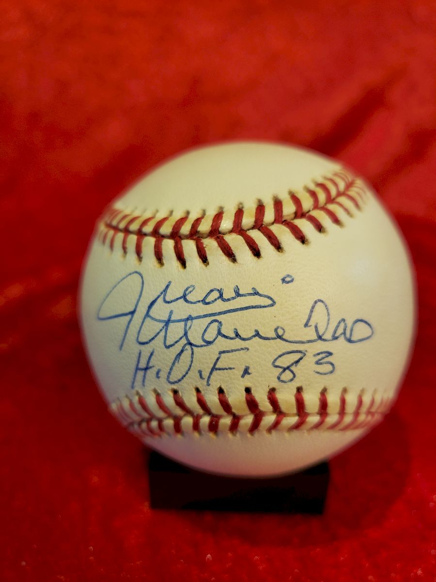 Juan Marichal Guaranteed Authentic Autographed Baseball monogramed w/H.O.F. 1983