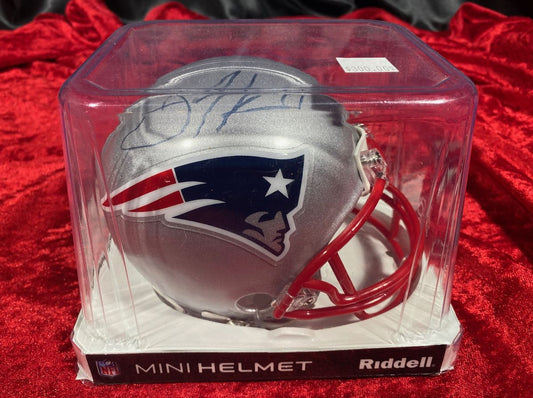 Julian Edelman Signed Mini Helmet New England Patriots GA Global COA
