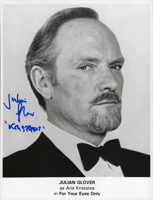 Julian Glover Signed Photo 8x10 Bond & Star Wars Roles PSA Certified