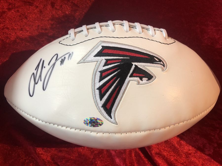 Julio Jones Autographed/Signed 24x32 Atlanta Falcons Wrapped NFL