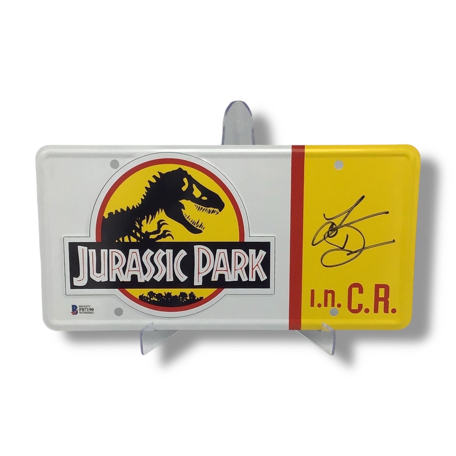 Jurassic Park License Plate | Signed by Laura Dern