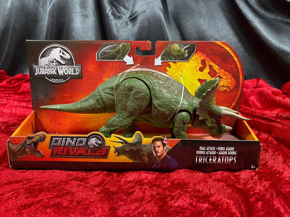 Jurassic World Dino Rivals TRICERATOPS Dual Attack Action Figure
