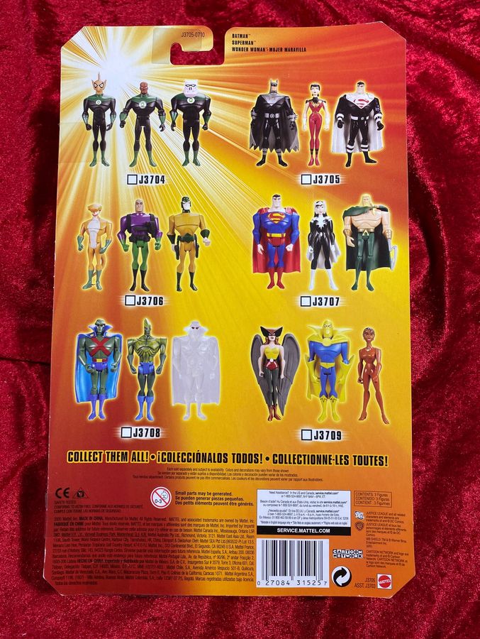 Justice League Unlimited - Batman, Superman, Wonderwoman Action Figures