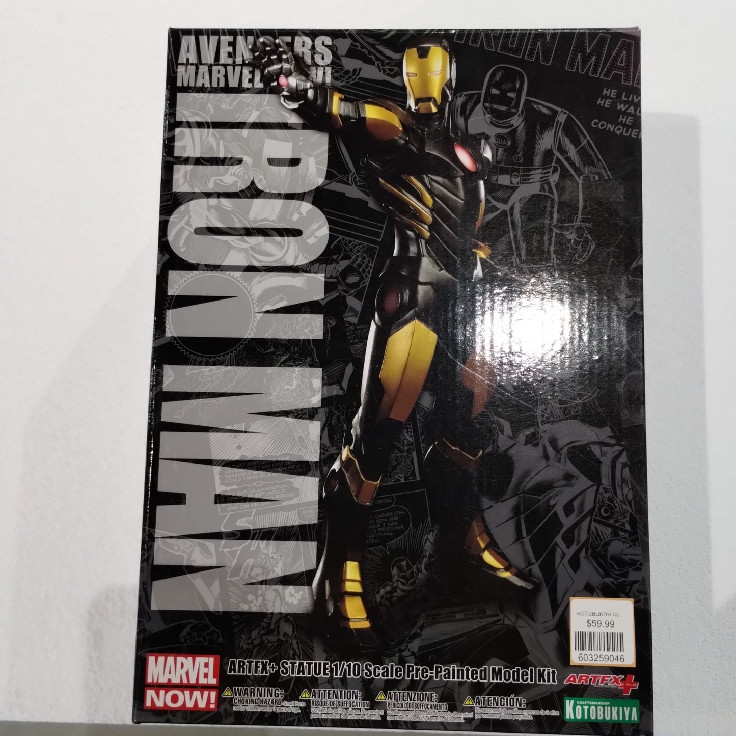KOTOBUKIYA Iron Man Black Gold Marvel Comics Avenger Now ARTFX Statue PVC Figure