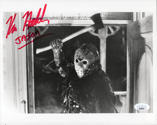 Kane Hodder Signed Photo 8x10 as Jason Voorhees, JSA & PSA LOA